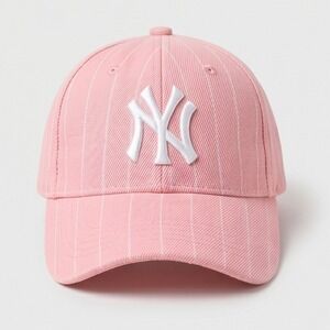 Pink New York Yankees Girls Baseball Cap‎ Pinstripe Adjustable Hat NWT